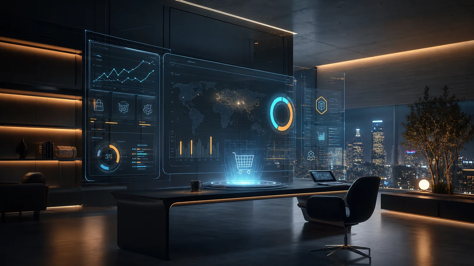 Spatial creator commerce command center visual