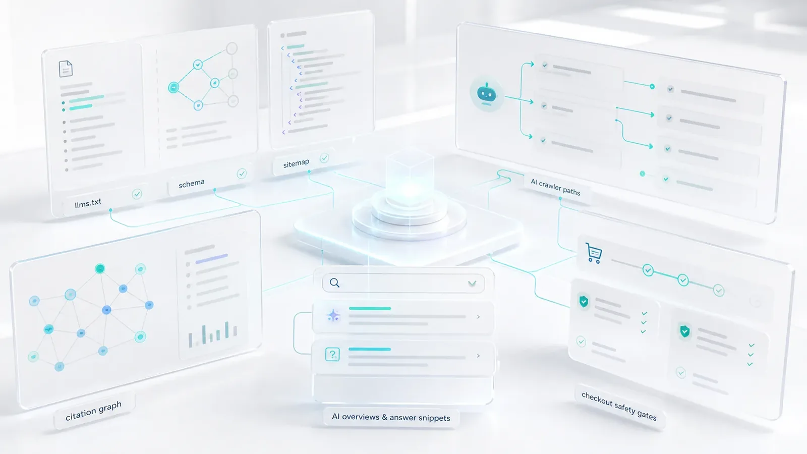 TJ white authority system connecting AI discovery, commerce, payment, audit, and delivery